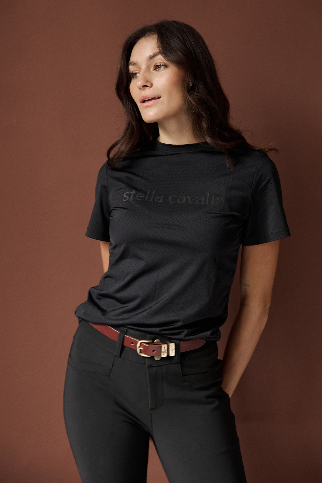 mesh riding training top